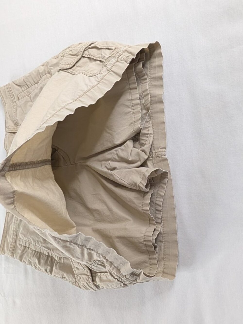 Y2k Cream Cargo Pocket Mini Skort Skirt Vintage Multi Pocket - Picture 9 of 9